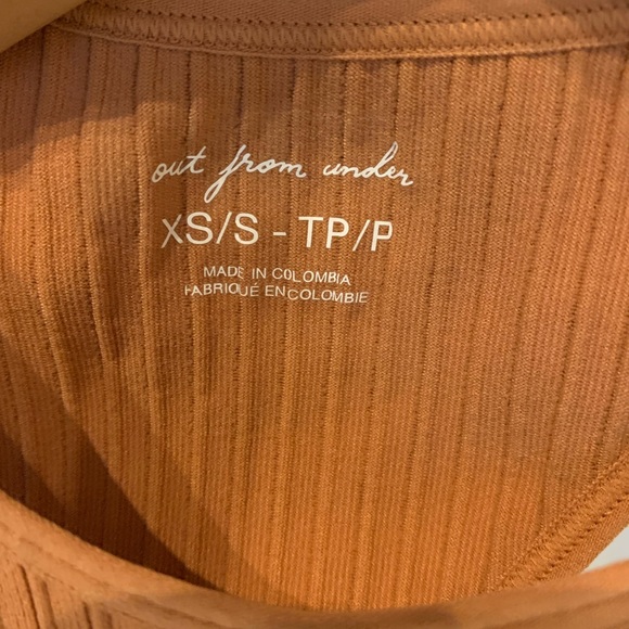 Out From Under Soko Seamless Asymmetrical Bra Top, Size XS/S, Deep Orange - Picture 5 of 5